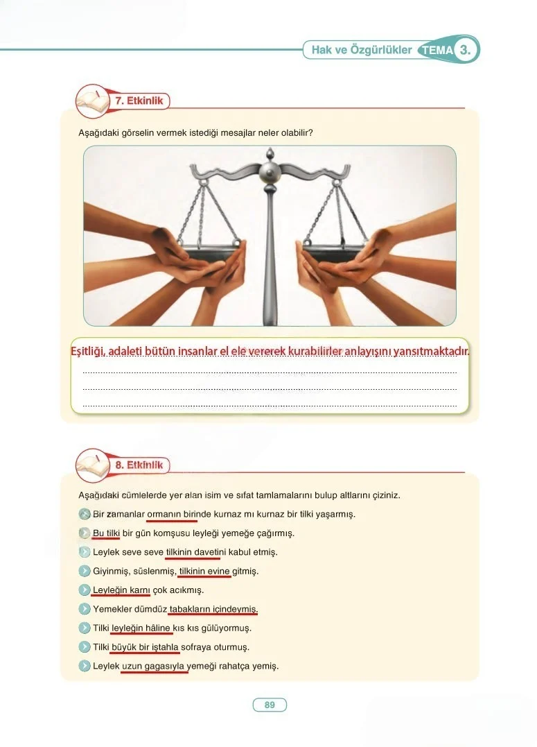6. Sınıf Türkçe Ders Kitabı Cevapları Anka Yayınları Sayfa 89 Çözüm Görseli