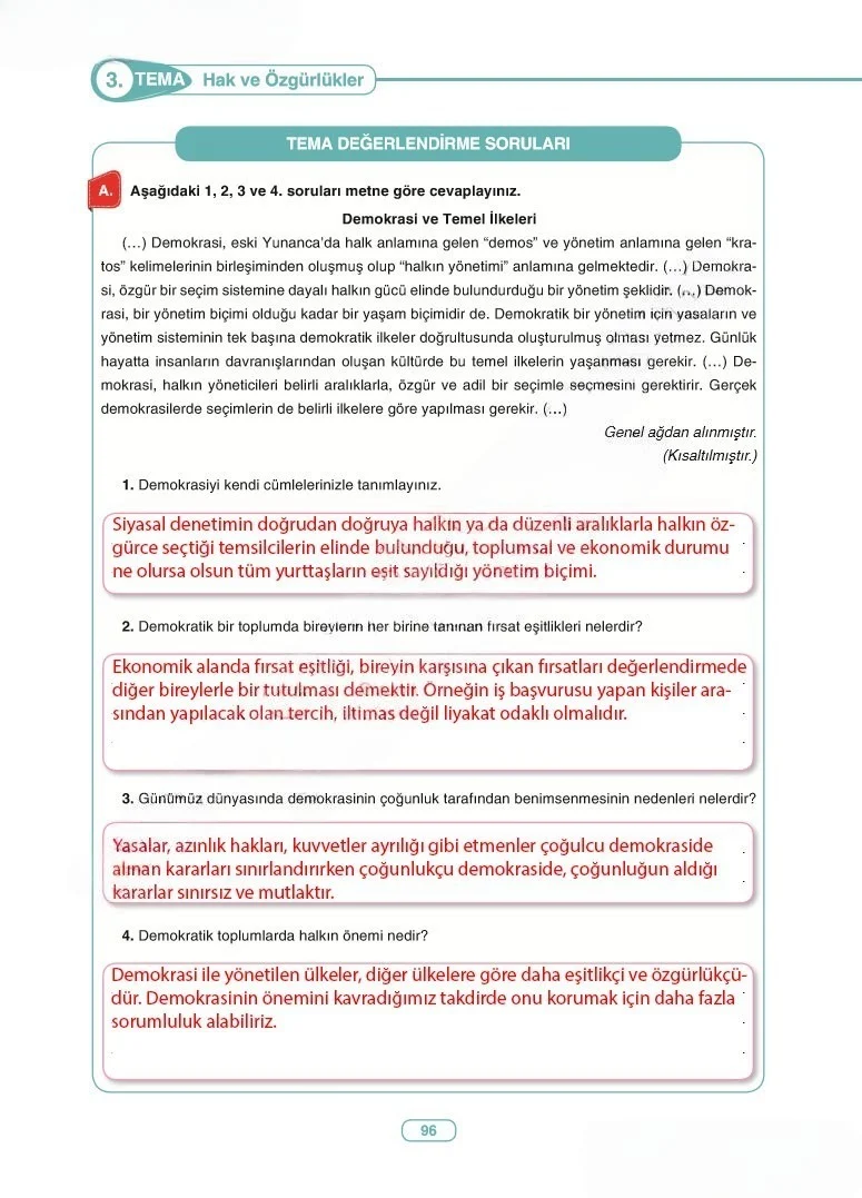 6. Sınıf Türkçe Ders Kitabı Cevapları Anka Yayınları Sayfa 96 Çözüm Görseli