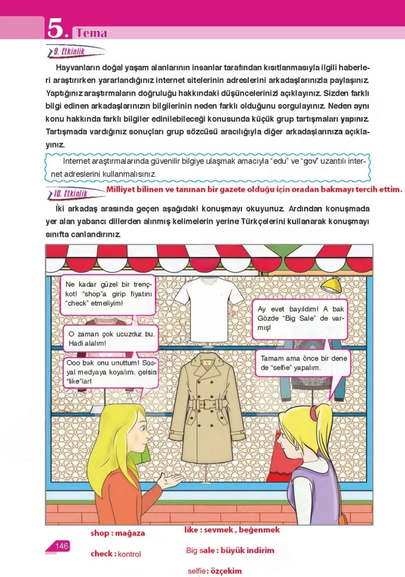 6. Sınıf Türkçe Ders Kitabı Cevapları Ata Yayınları Sayfa 146 Çözüm Görseli