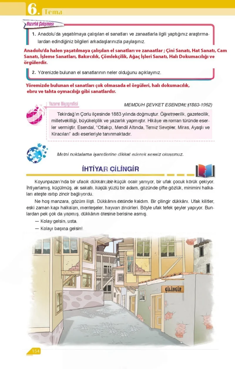 6. Sınıf Türkçe Ders Kitabı Cevapları Ata Yayınları Sayfa 154 Çözüm Görseli