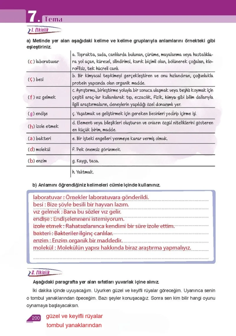 6. Sınıf Türkçe Ders Kitabı Cevapları Ata Yayınları Sayfa 200 Çözüm Görseli