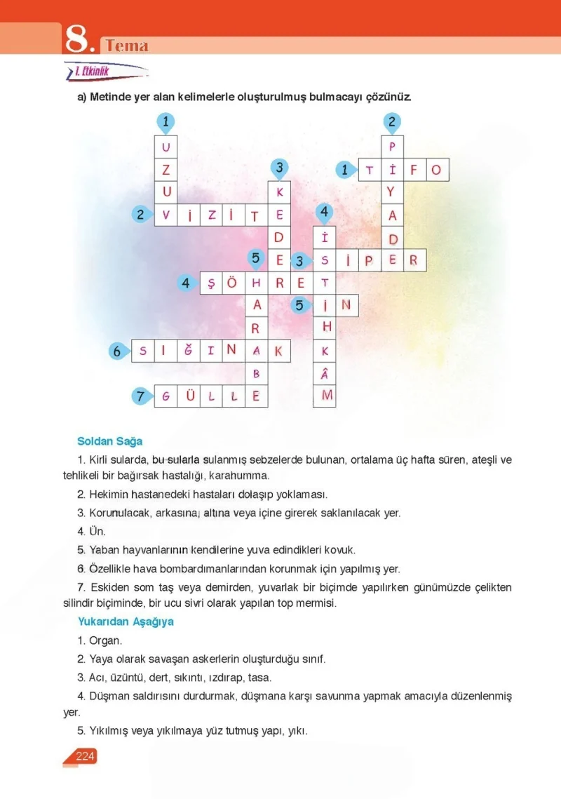 6. Sınıf Türkçe Ders Kitabı Cevapları Ata Yayınları Sayfa 224 Çözüm Görseli