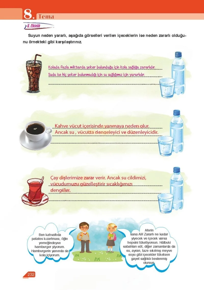 6. Sınıf Türkçe Ders Kitabı Cevapları Ata Yayınları Sayfa 232 Çözüm Görseli