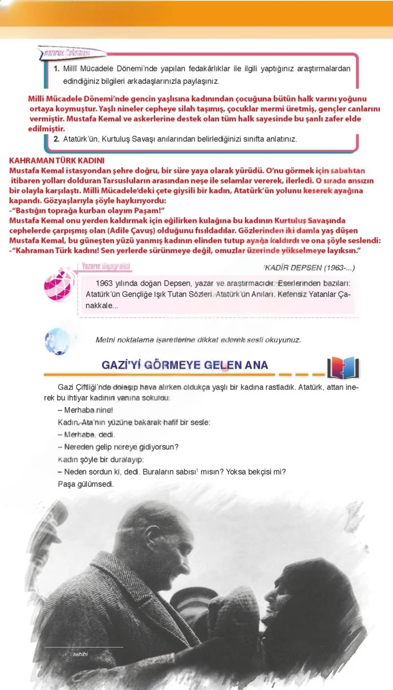 6. Sınıf Türkçe Ders Kitabı Cevapları Ata Yayınları Sayfa 64 Çözüm Görseli