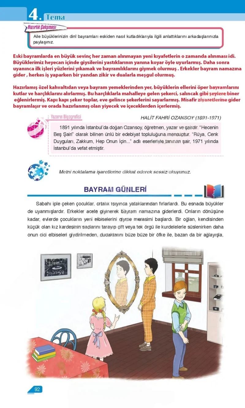 6. Sınıf Türkçe Ders Kitabı Cevapları Ata Yayınları Sayfa 92 Çözüm Görseli