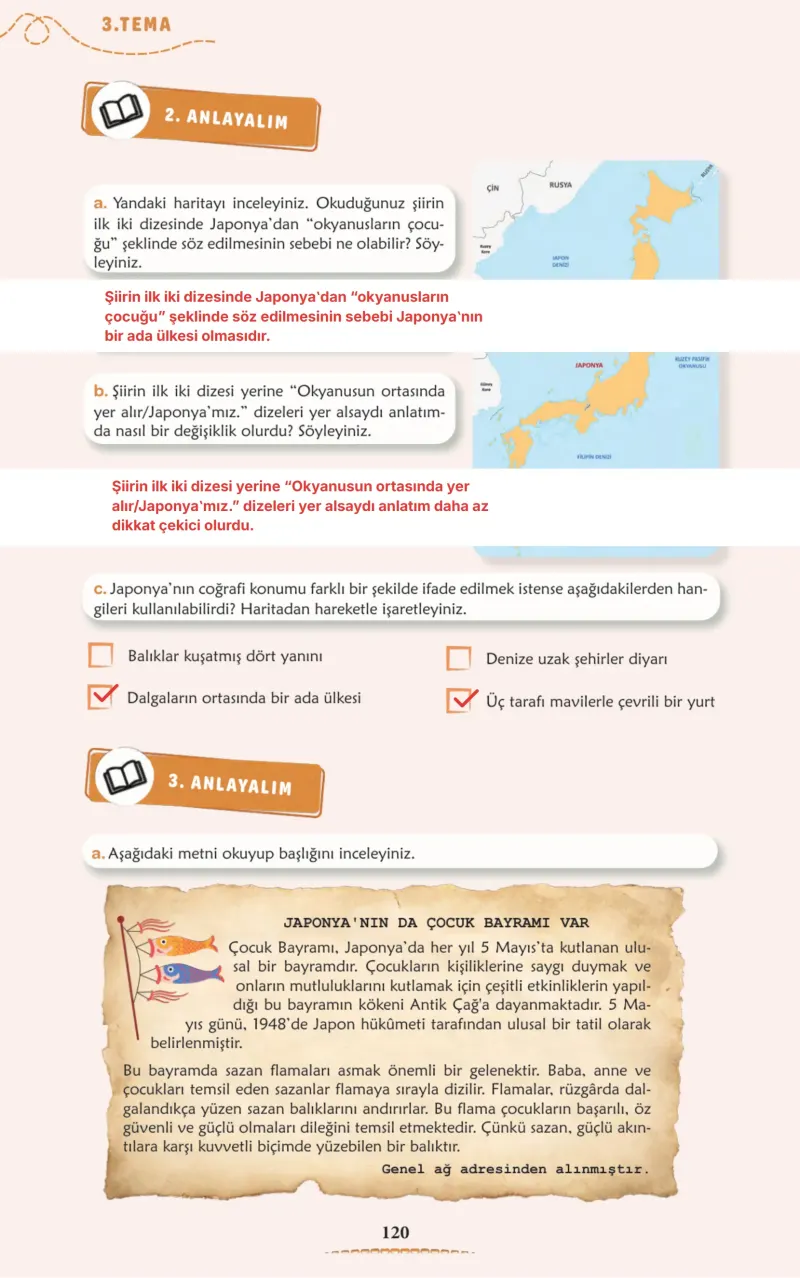 6. Sınıf Türkçe Ders Kitabı Cevapları Meb Yayınları 1. Kitap Sayfa 120 Çözüm Görseli