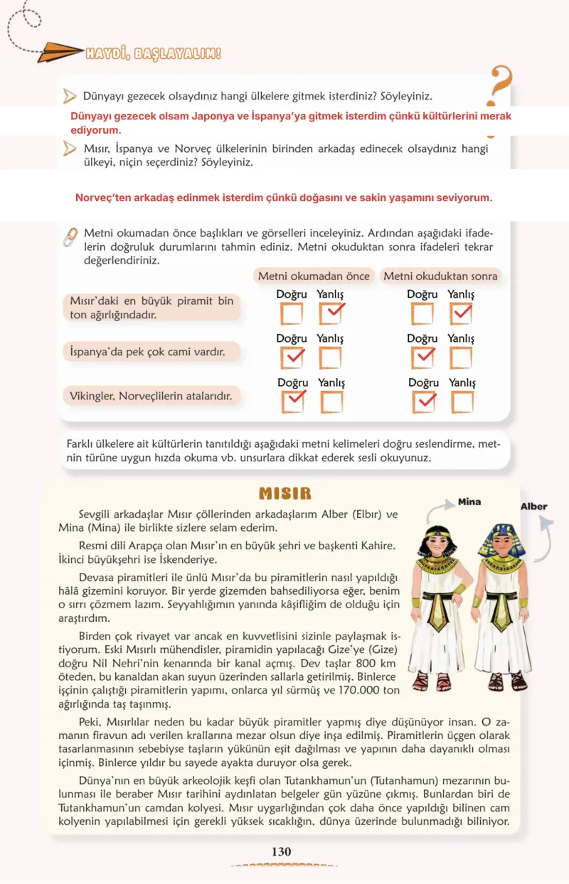 6. Sınıf Türkçe Ders Kitabı Cevapları Meb Yayınları 1. Kitap Sayfa 130 Çözüm Görseli