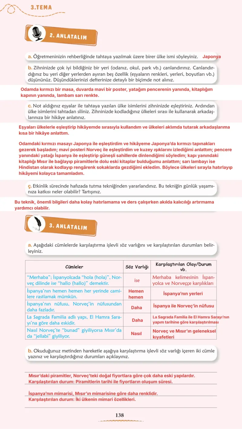 6. Sınıf Türkçe Ders Kitabı Cevapları Meb Yayınları 1. Kitap Sayfa 138 Çözüm Görseli