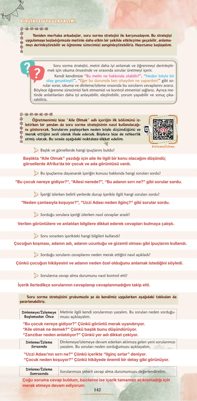 6. Sınıf Türkçe Ders Kitabı Cevapları Meb Yayınları 1. Kitap Sayfa 142 Çözüm Görseli