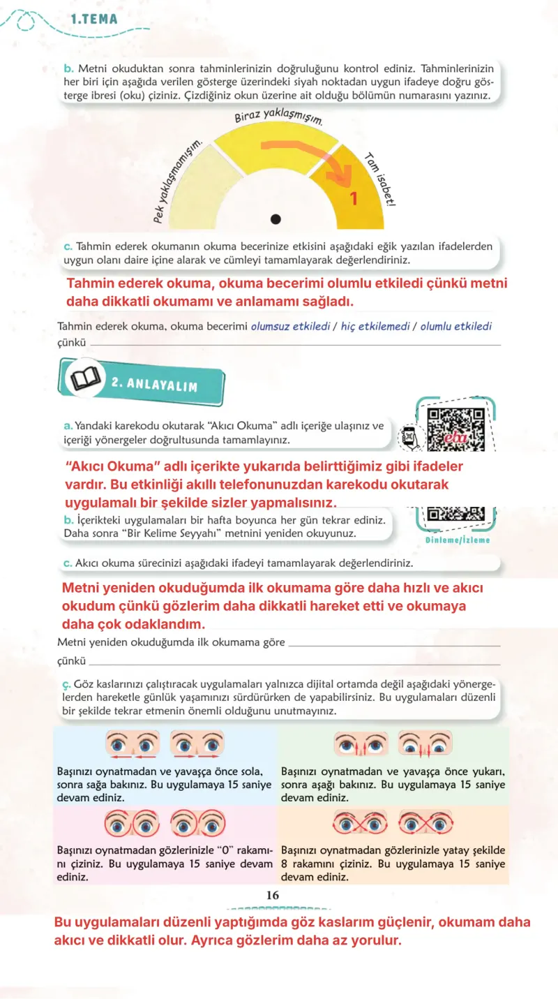 6. Sınıf Türkçe Ders Kitabı Cevapları Meb Yayınları 1. Kitap Sayfa 16 Çözüm Görseli