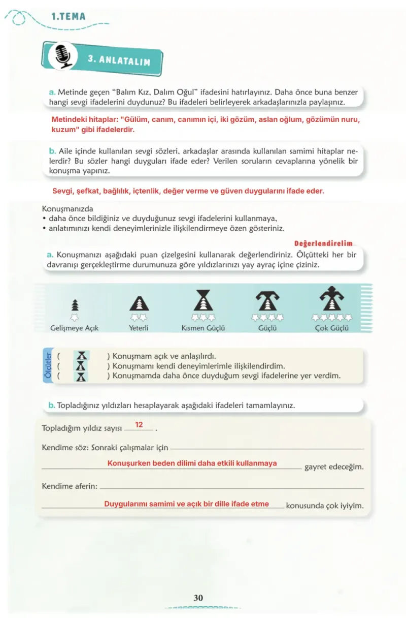 6. Sınıf Türkçe Ders Kitabı Cevapları Meb Yayınları 1. Kitap Sayfa 30 Çözüm Görseli