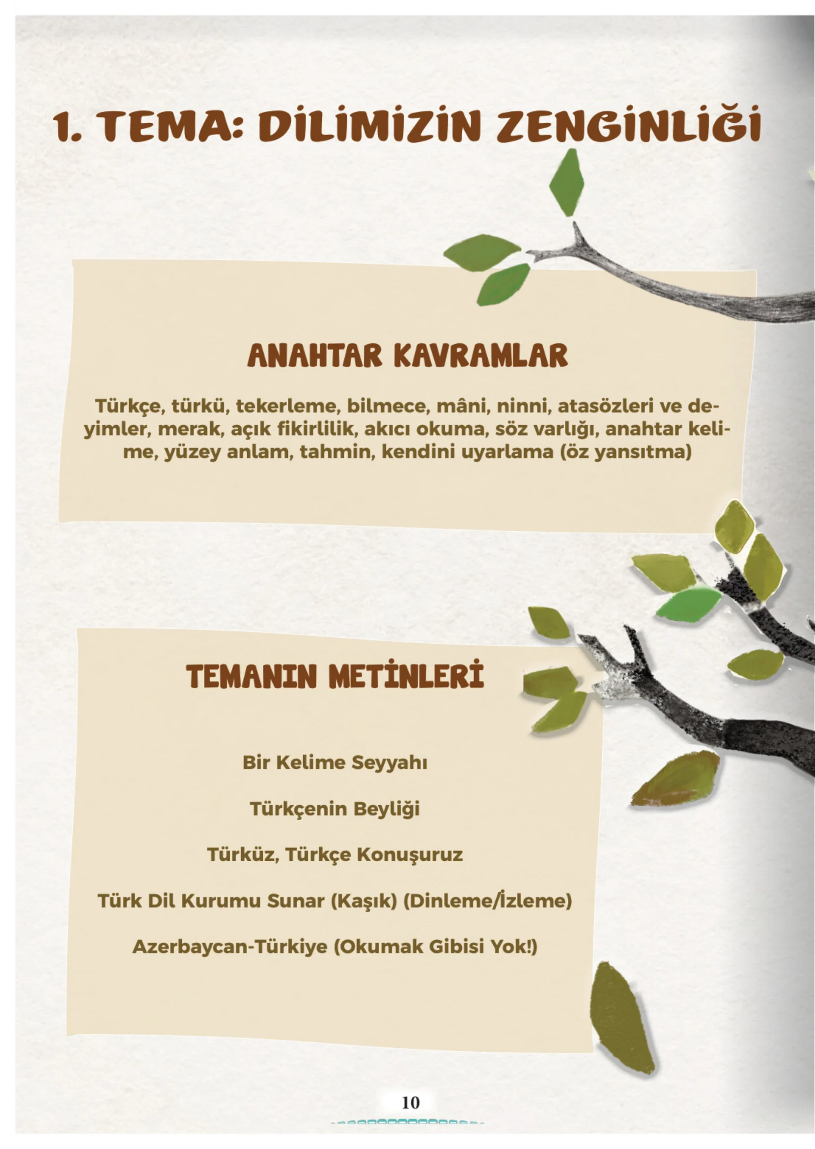 6. Sınıf Türkçe Ders Kitabı Cevapları Meb Yayınları 1. Kitap Sayfa 10