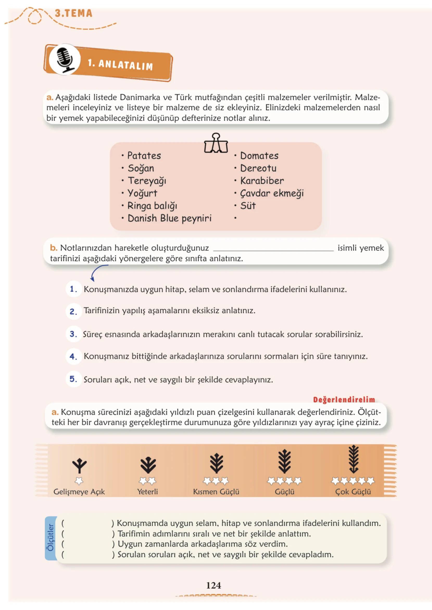 6. Sınıf Türkçe Ders Kitabı Cevapları Meb Yayınları 1. Kitap Sayfa 124