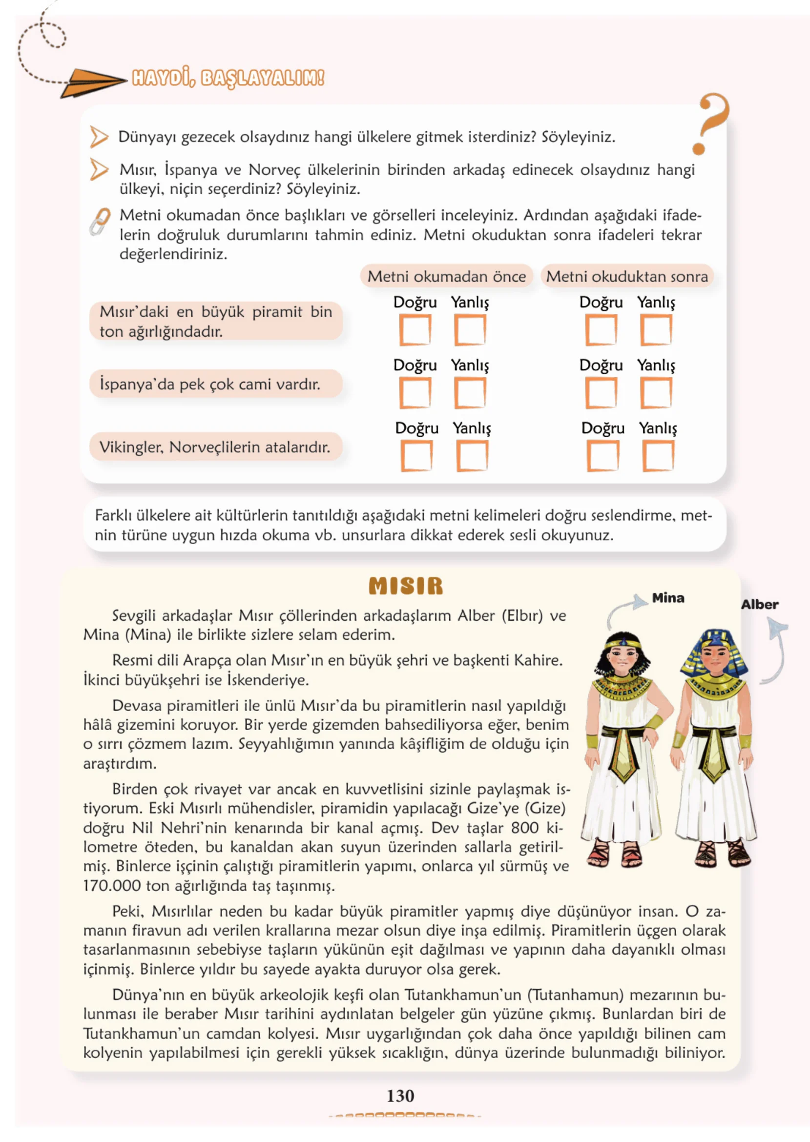 6. Sınıf Türkçe Ders Kitabı Cevapları Meb Yayınları 1. Kitap Sayfa 130