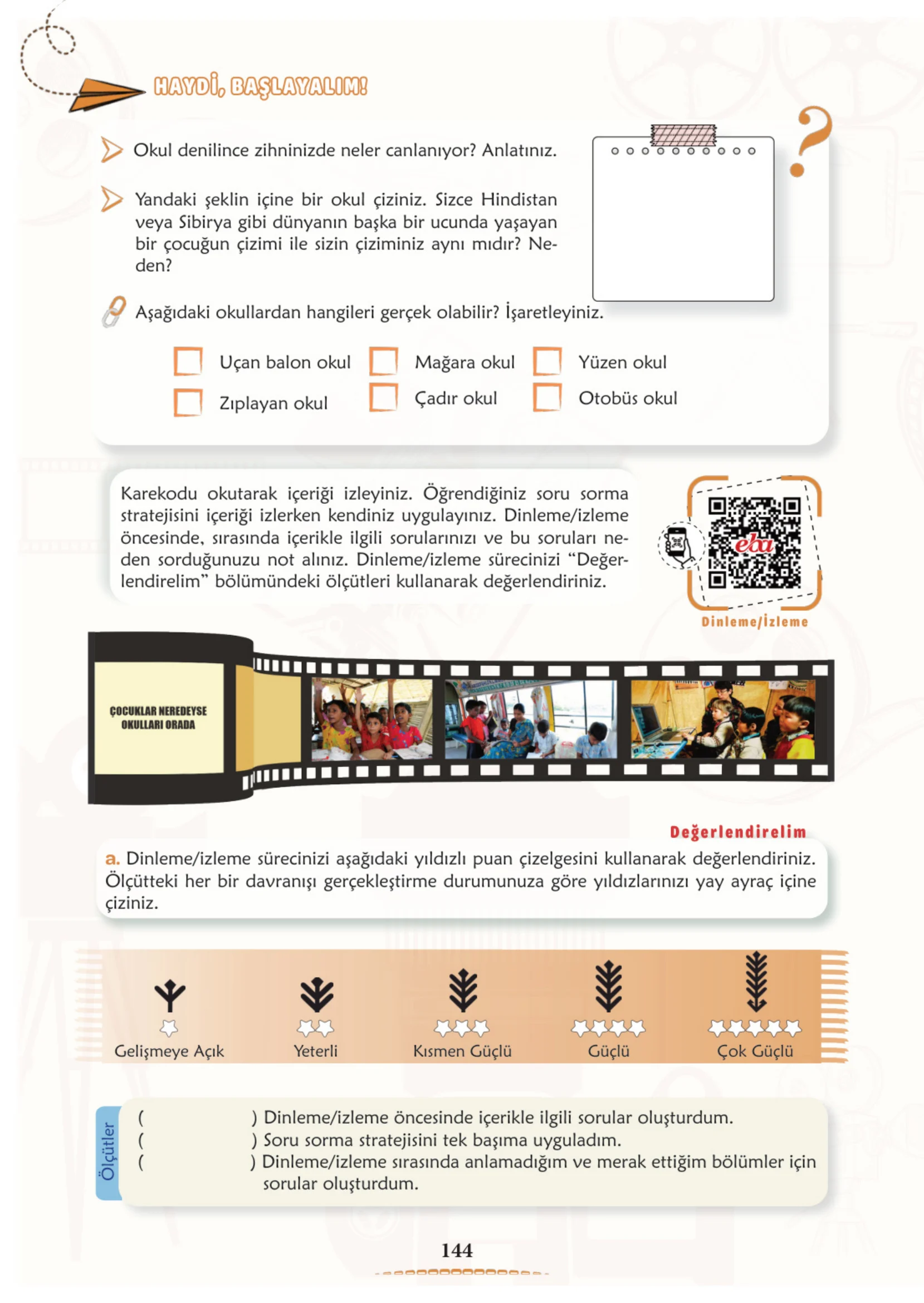 6. Sınıf Türkçe Ders Kitabı Cevapları Meb Yayınları 1. Kitap Sayfa 144