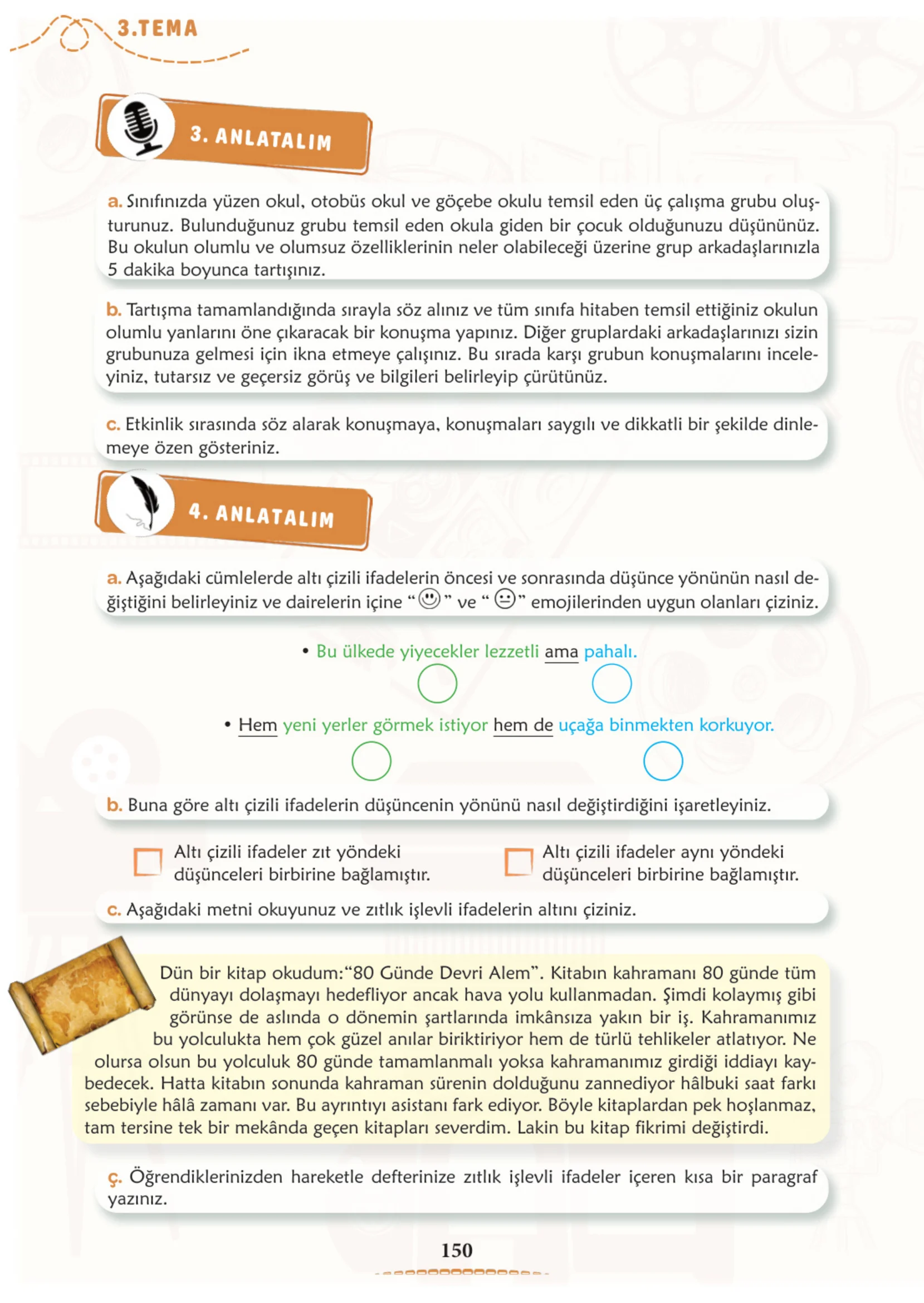6. Sınıf Türkçe Ders Kitabı Cevapları Meb Yayınları 1. Kitap Sayfa 150