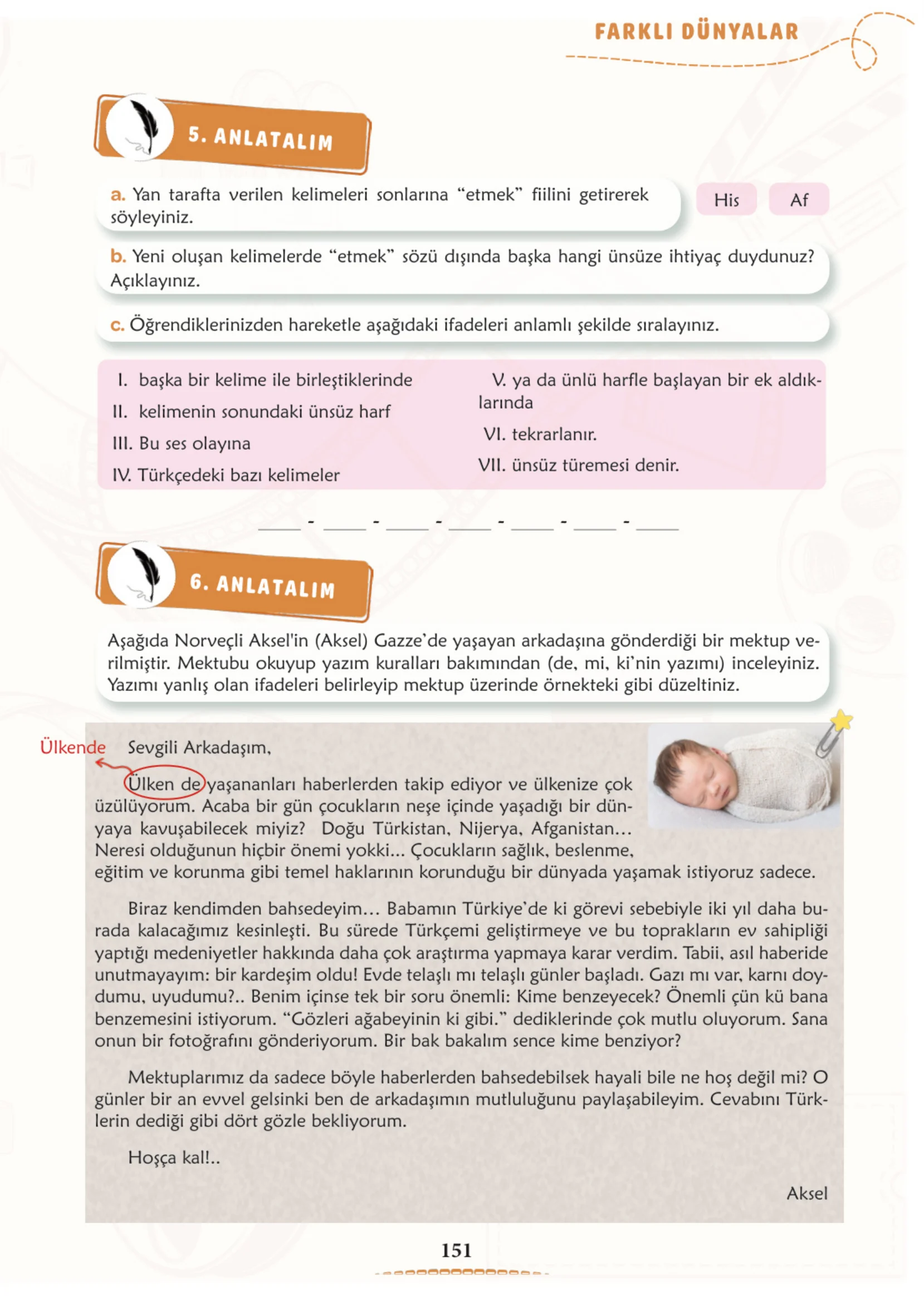 6. Sınıf Türkçe Ders Kitabı Cevapları Meb Yayınları 1. Kitap Sayfa 151