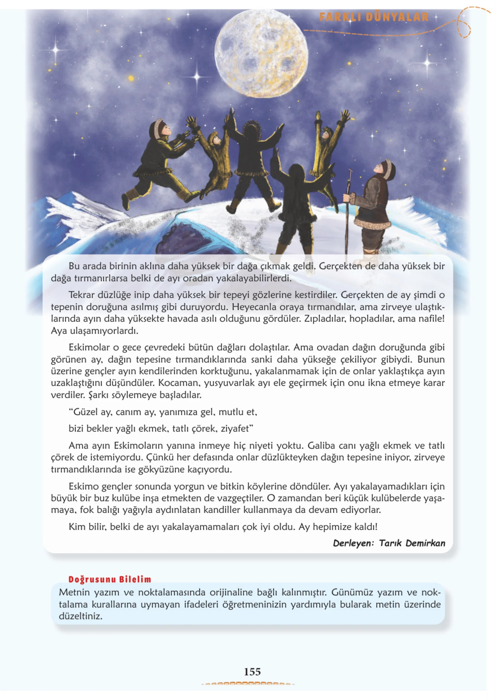 6. Sınıf Türkçe Ders Kitabı Cevapları Meb Yayınları 1. Kitap Sayfa 155