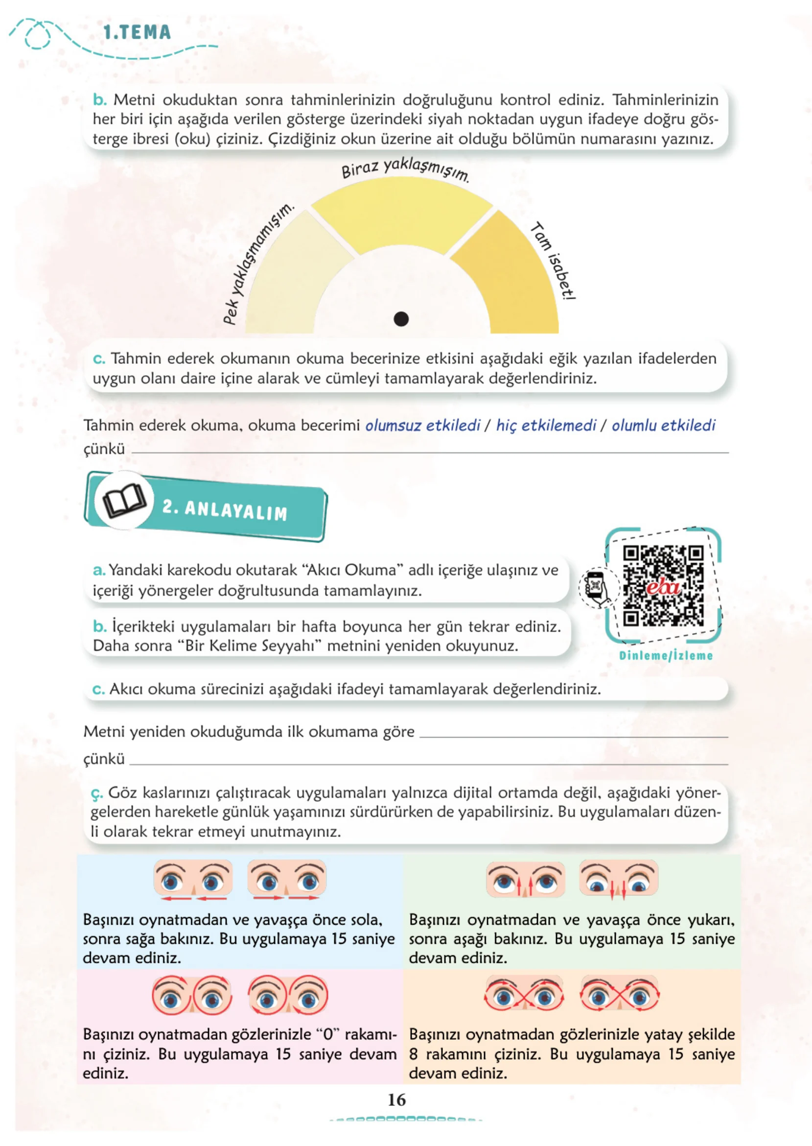 6. Sınıf Türkçe Ders Kitabı Cevapları Meb Yayınları 1. Kitap Sayfa 16