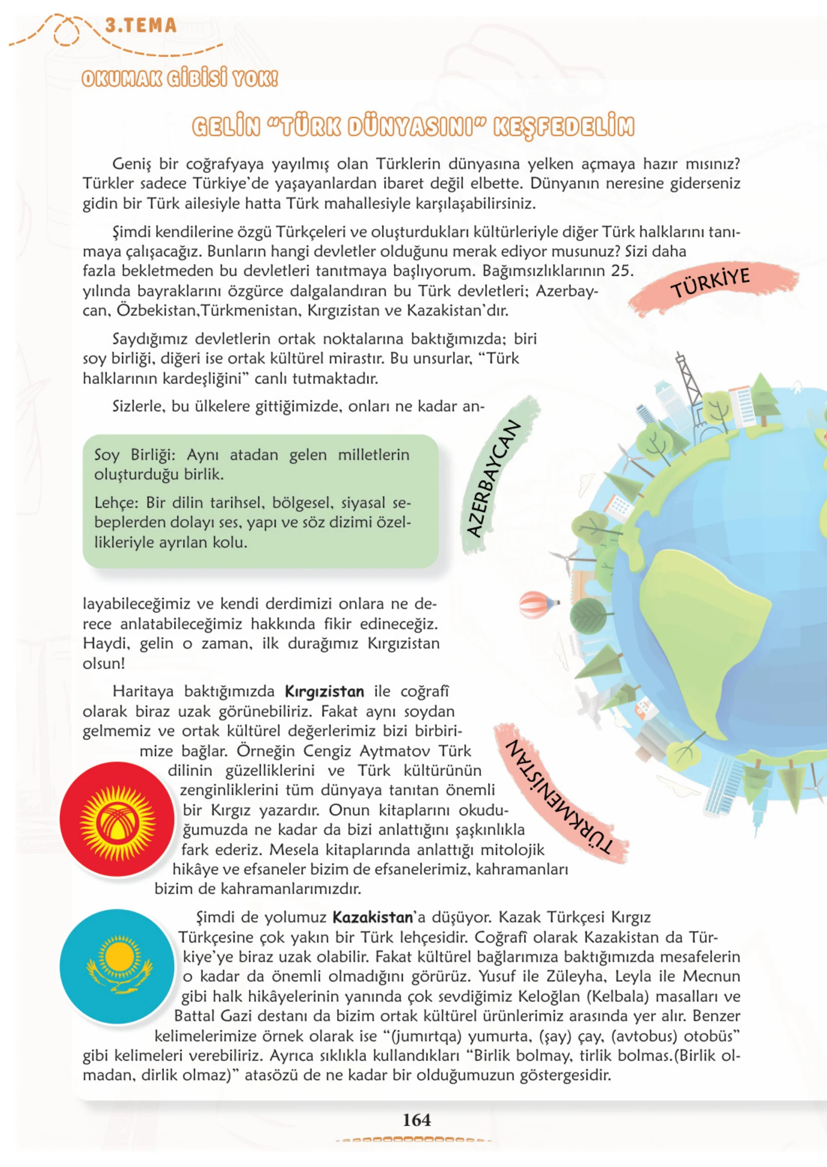 6. Sınıf Türkçe Ders Kitabı Cevapları Meb Yayınları 1. Kitap Sayfa 164