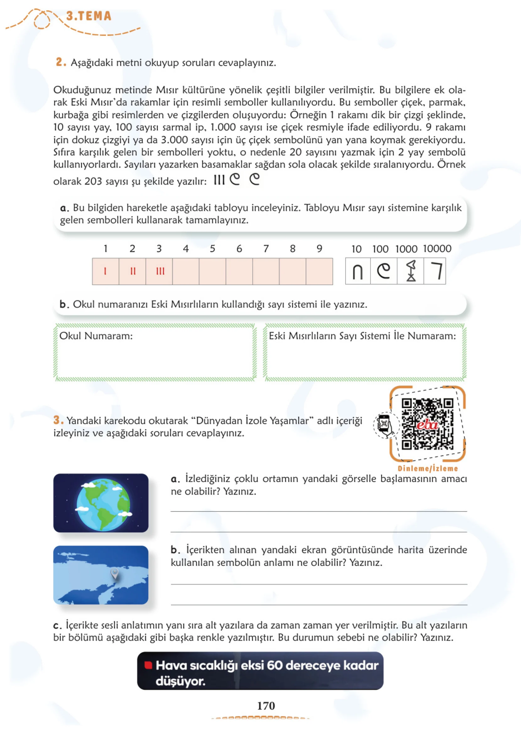 6. Sınıf Türkçe Ders Kitabı Cevapları Meb Yayınları 1. Kitap Sayfa 170