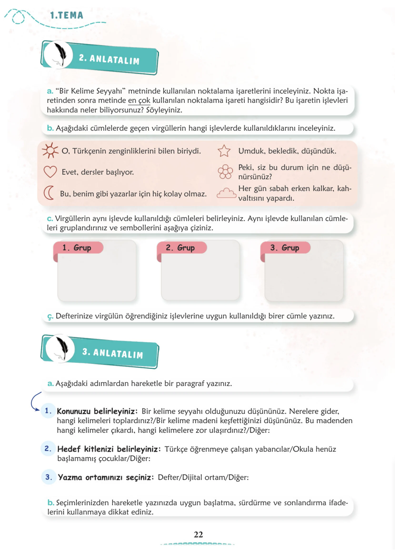 6. Sınıf Türkçe Ders Kitabı Cevapları Meb Yayınları 1. Kitap Sayfa 22