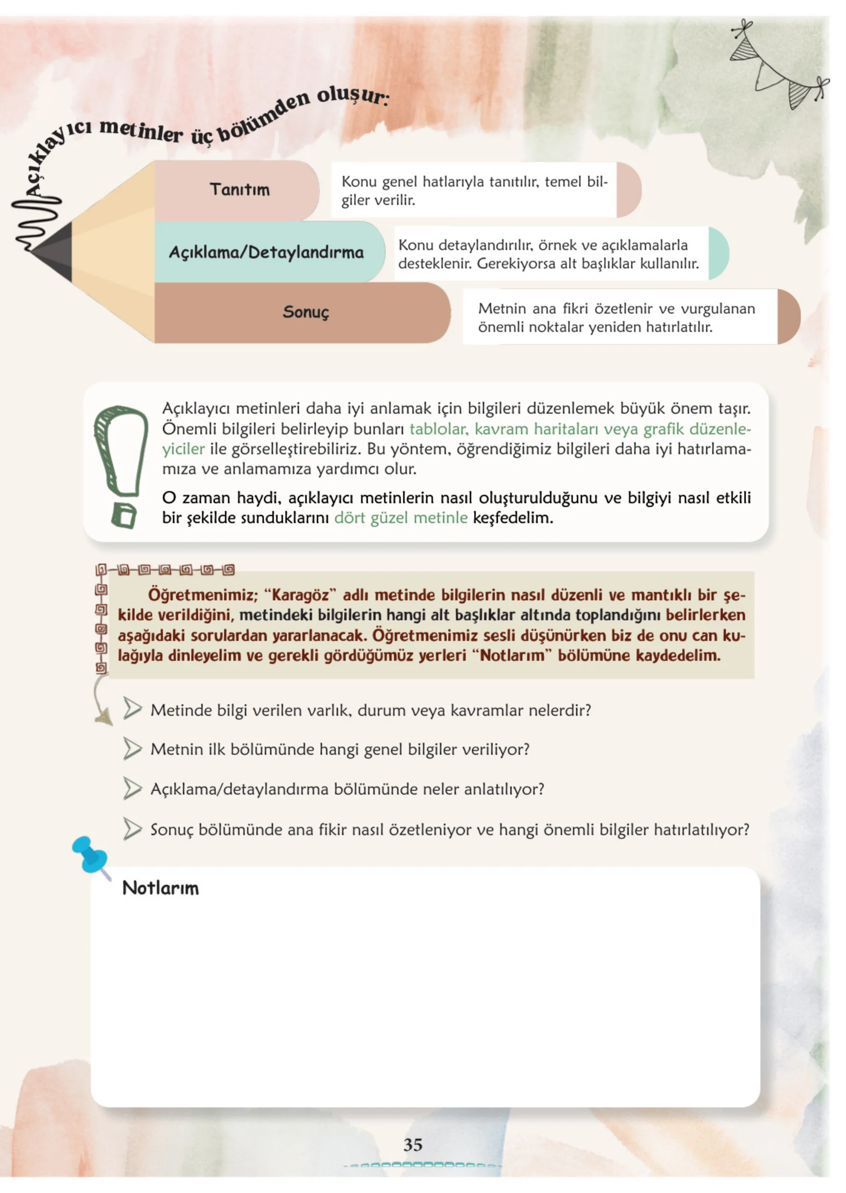 6. Sınıf Türkçe Ders Kitabı Cevapları Meb Yayınları 1. Kitap Sayfa 35