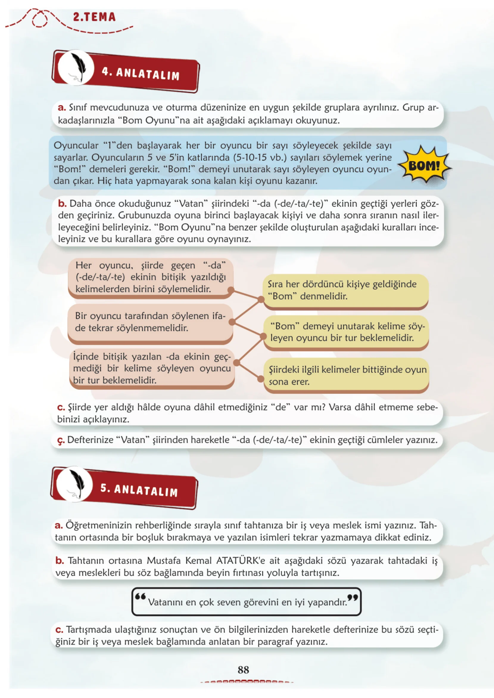 6. Sınıf Türkçe Ders Kitabı Cevapları Meb Yayınları 1. Kitap Sayfa 88
