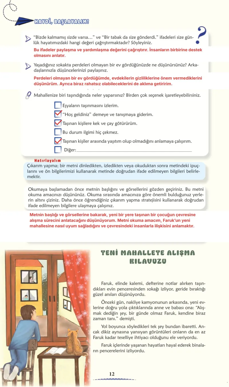 6. Sınıf Türkçe Ders Kitabı Cevapları Meb Yayınları 2. Kitap Sayfa 12 Çözüm Görseli