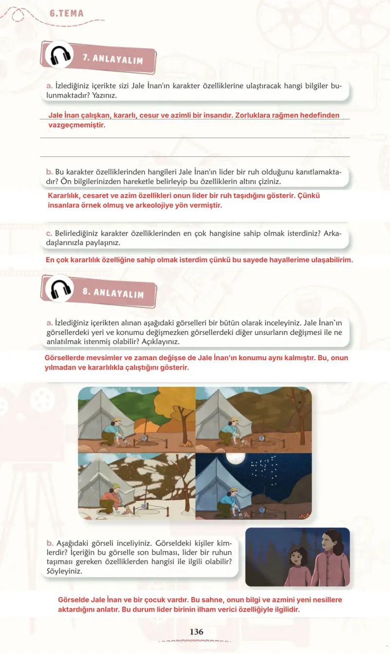 6. Sınıf Türkçe Ders Kitabı Cevapları Meb Yayınları 2. Kitap Sayfa 136 Çözüm Görseli