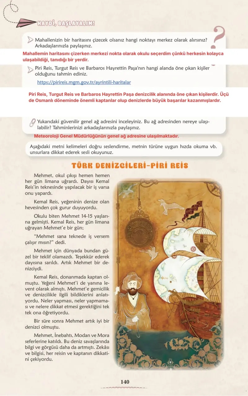 6. Sınıf Türkçe Ders Kitabı Cevapları Meb Yayınları 2. Kitap Sayfa 140 Çözüm Görseli