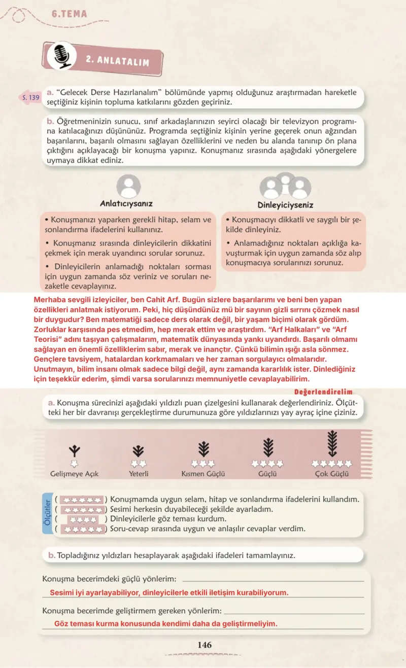 6. Sınıf Türkçe Ders Kitabı Cevapları Meb Yayınları 2. Kitap Sayfa 146 Çözüm Görseli