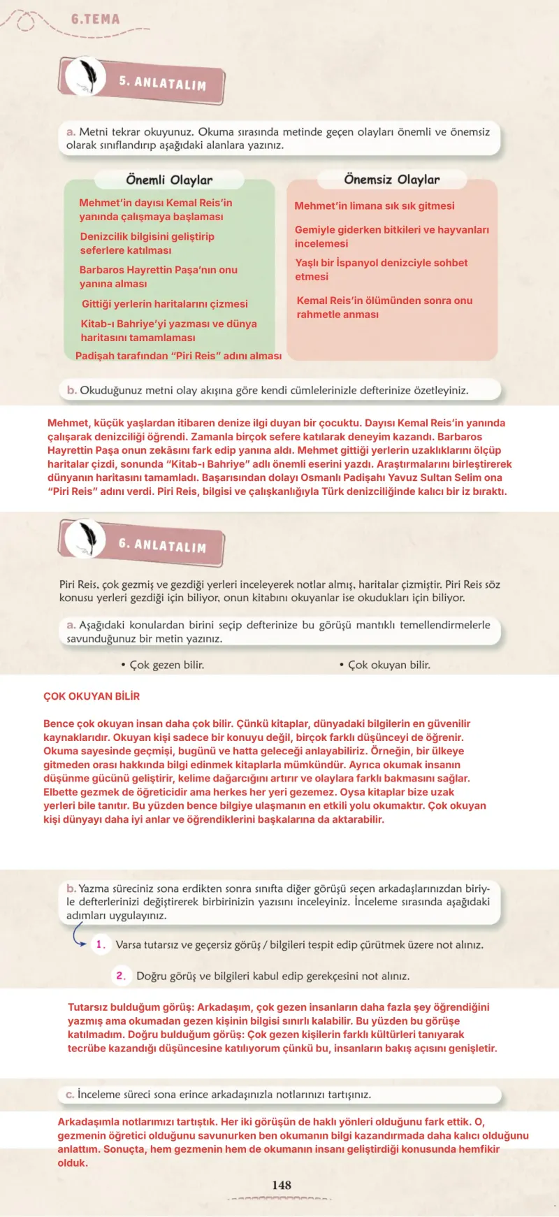6. Sınıf Türkçe Ders Kitabı Cevapları Meb Yayınları 2. Kitap Sayfa 148 Çözüm Görseli