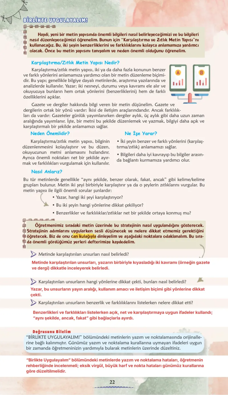 6. Sınıf Türkçe Ders Kitabı Cevapları Meb Yayınları 2. Kitap Sayfa 22 Çözüm Görseli