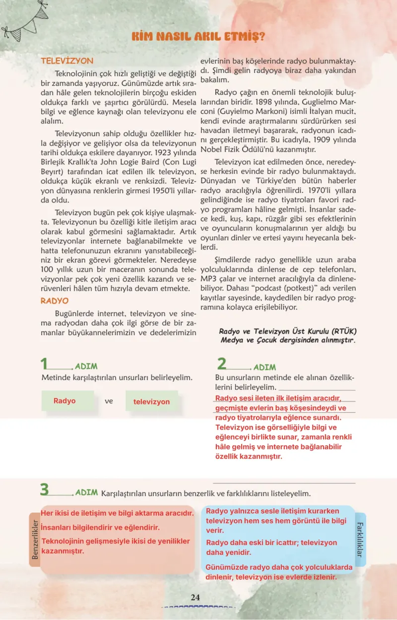 6. Sınıf Türkçe Ders Kitabı Cevapları Meb Yayınları 2. Kitap Sayfa 24 Çözüm Görseli