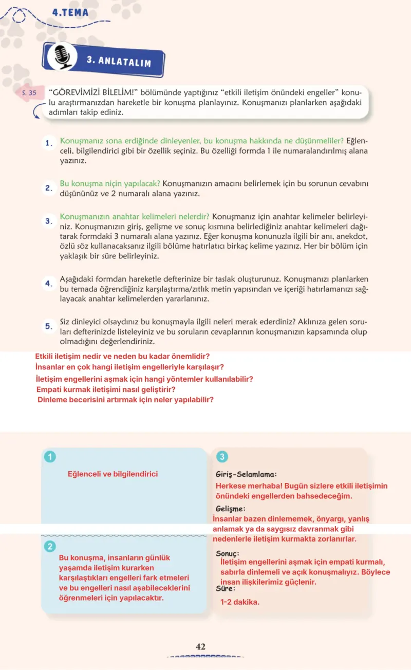 6. Sınıf Türkçe Ders Kitabı Cevapları Meb Yayınları 2. Kitap Sayfa 42 Çözüm Görseli