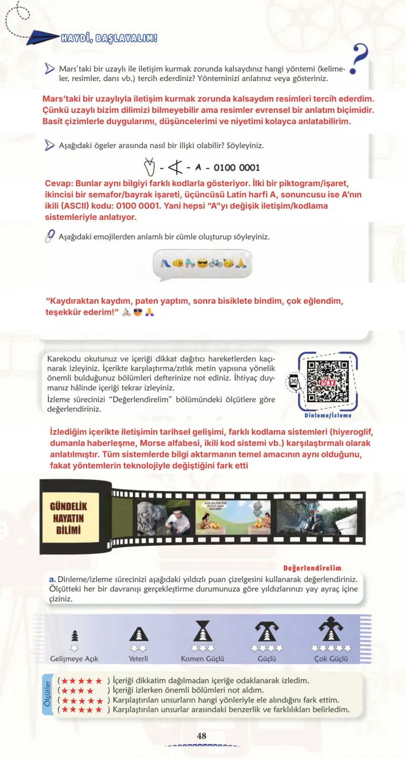 6. Sınıf Türkçe Ders Kitabı Cevapları Meb Yayınları 2. Kitap Sayfa 48 Çözüm Görseli