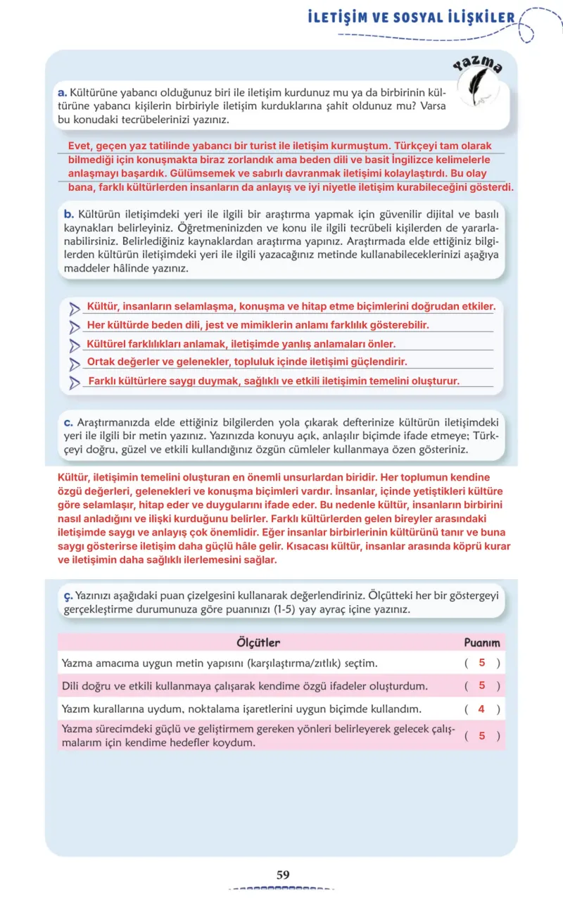 6. Sınıf Türkçe Ders Kitabı Cevapları Meb Yayınları 2. Kitap Sayfa 59 Çözüm Görseli