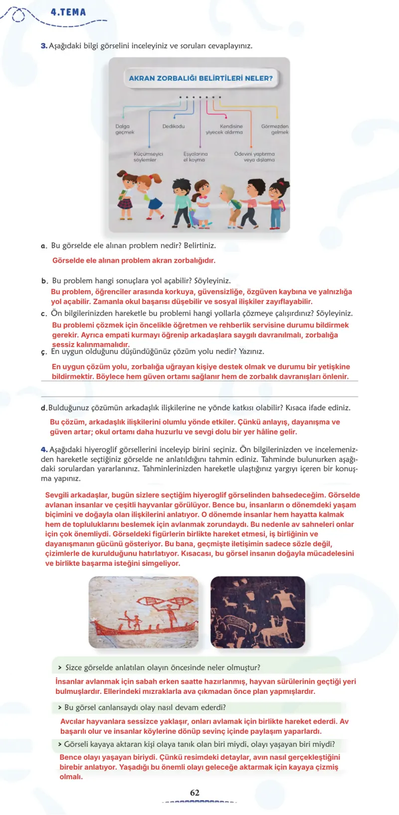 6. Sınıf Türkçe Ders Kitabı Cevapları Meb Yayınları 2. Kitap Sayfa 62 Çözüm Görseli