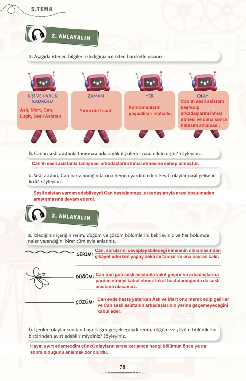 6. Sınıf Türkçe Ders Kitabı Cevapları Meb Yayınları 2. Kitap Sayfa 78 Çözüm Görseli