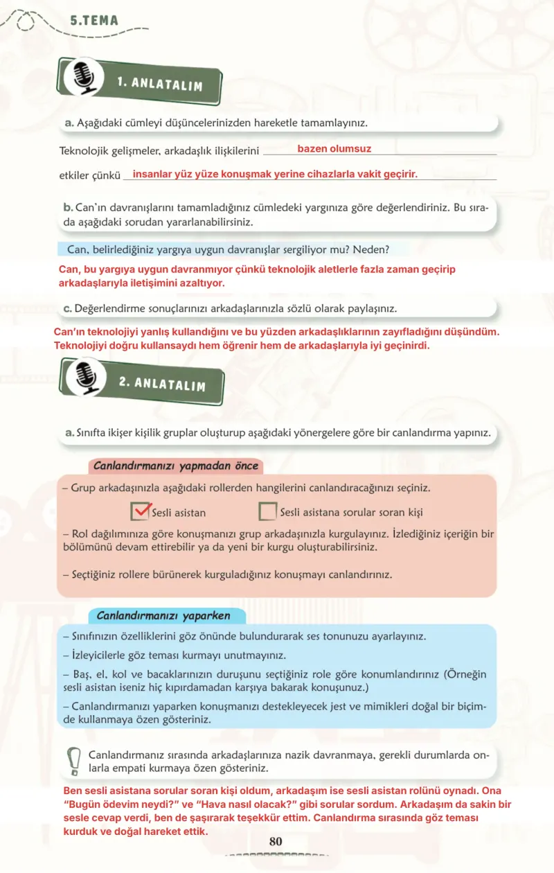 6. Sınıf Türkçe Ders Kitabı Cevapları Meb Yayınları 2. Kitap Sayfa 80 Çözüm Görseli