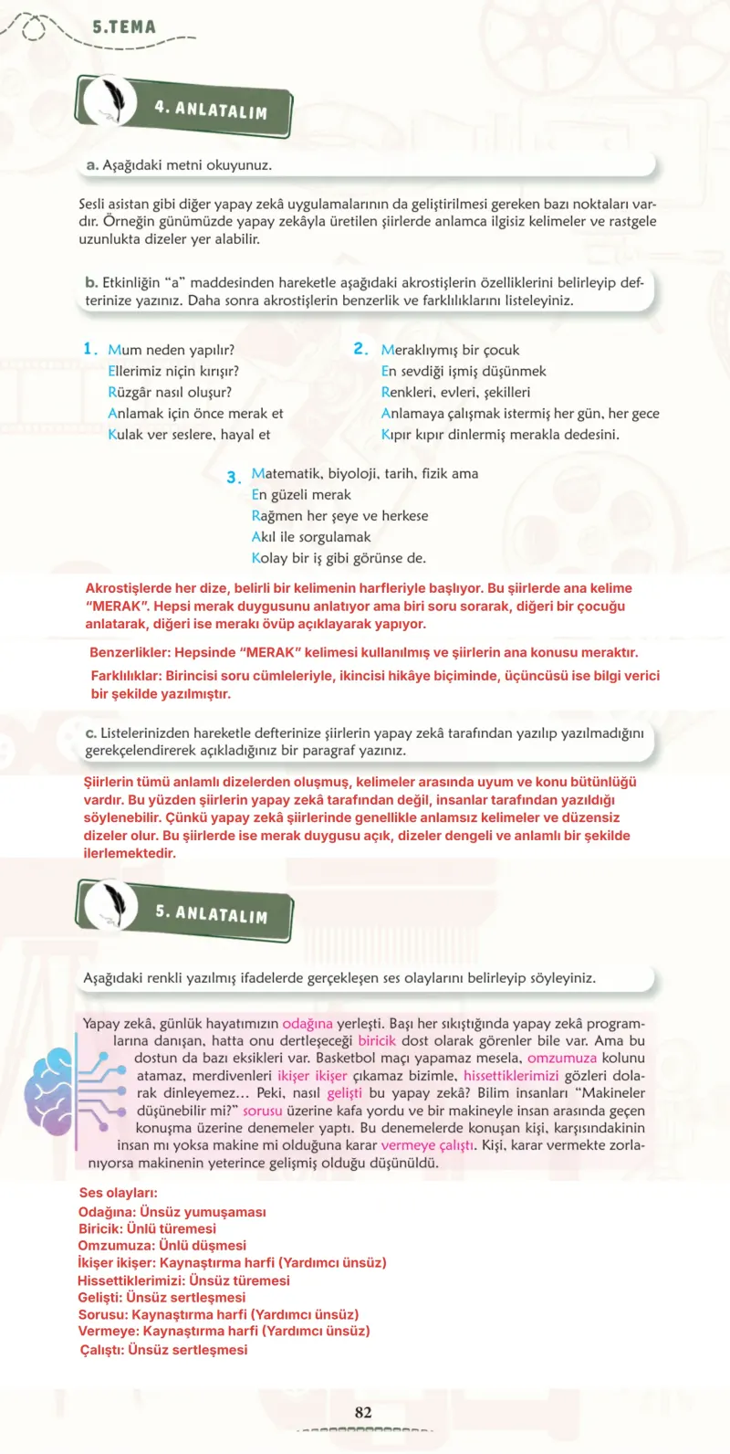 6. Sınıf Türkçe Ders Kitabı Cevapları Meb Yayınları 2. Kitap Sayfa 82 Çözüm Görseli