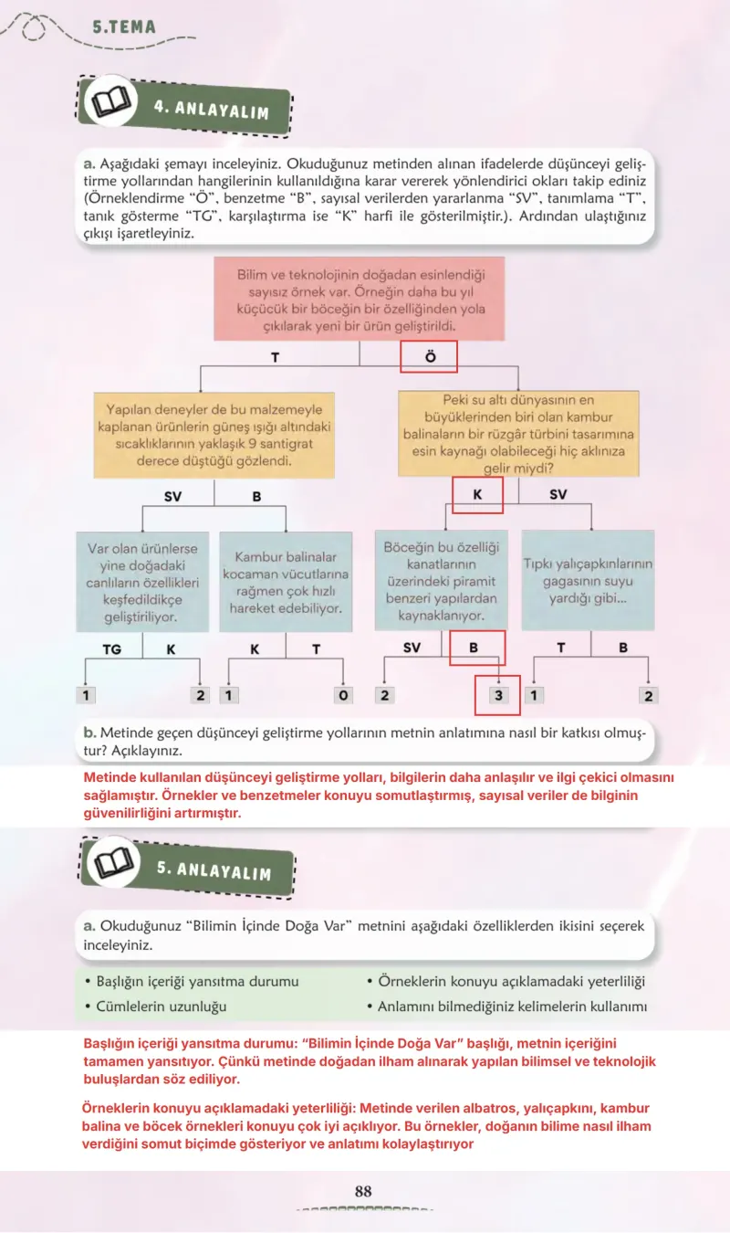 6. Sınıf Türkçe Ders Kitabı Cevapları Meb Yayınları 2. Kitap Sayfa 88 Çözüm Görseli