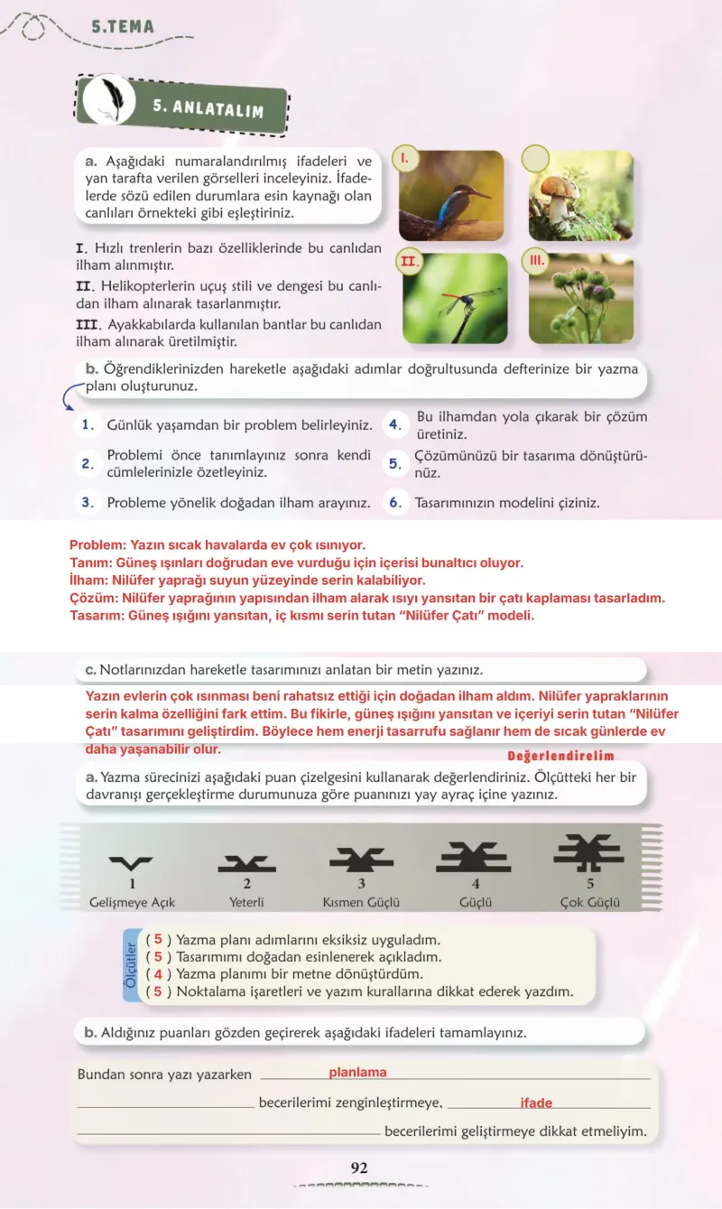6. Sınıf Türkçe Ders Kitabı Cevapları Meb Yayınları 2. Kitap Sayfa 92 Çözüm Görseli