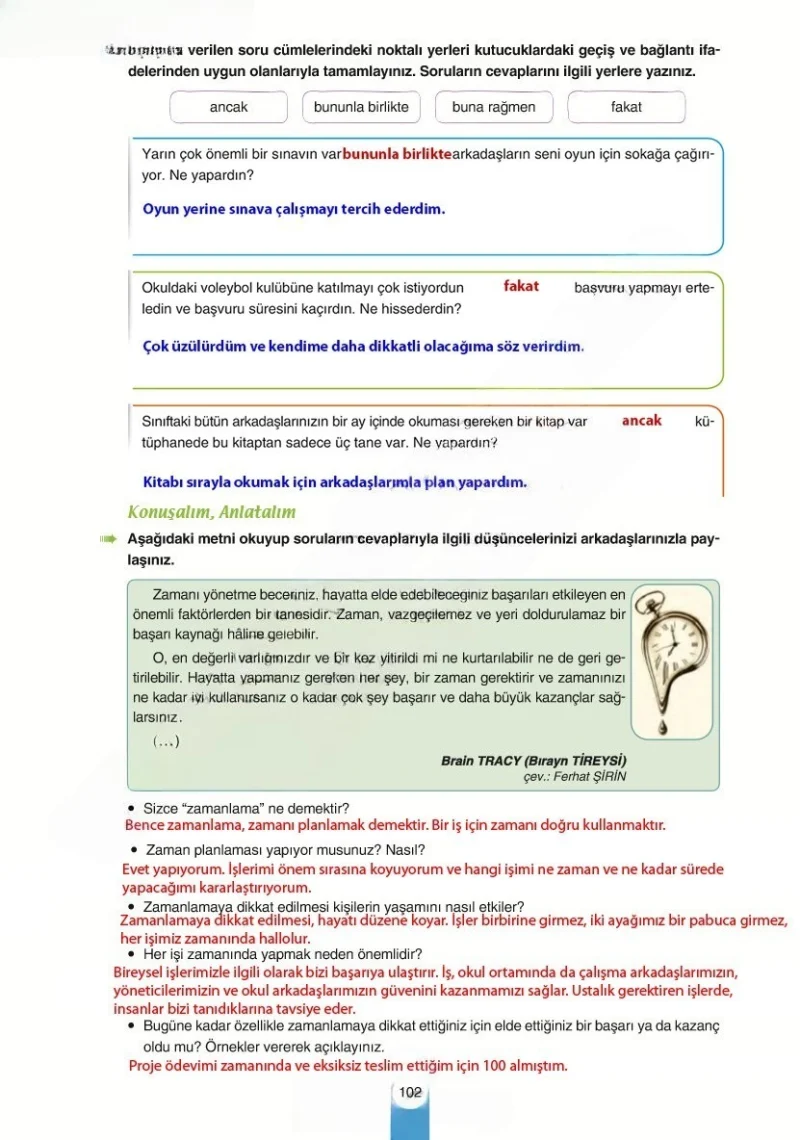 6. Sınıf Türkçe Ders Kitabı Cevapları Yıldırım Yayınları Sayfa 102 Çözüm Görseli