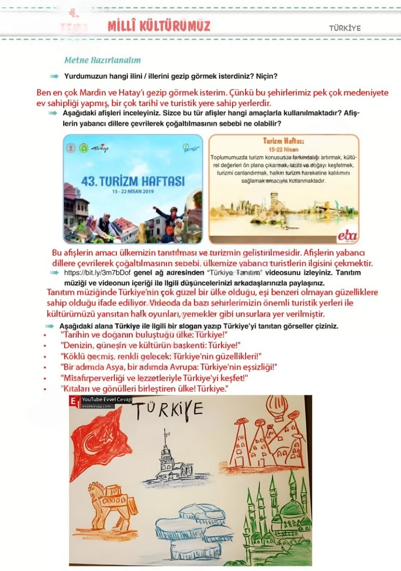 6. Sınıf Türkçe Ders Kitabı Cevapları Yıldırım Yayınları Sayfa 110 Çözüm Görseli