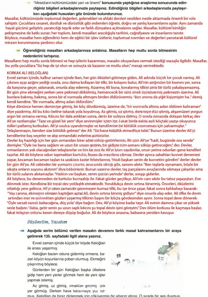 6. Sınıf Türkçe Ders Kitabı Cevapları Yıldırım Yayınları Sayfa 134 Çözüm Görseli