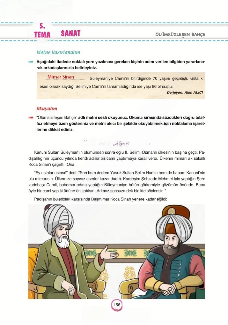 6. Sınıf Türkçe Ders Kitabı Cevapları Yıldırım Yayınları Sayfa 156 Çözüm Görseli