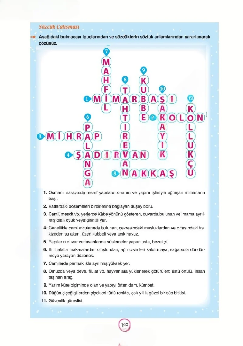 6. Sınıf Türkçe Ders Kitabı Cevapları Yıldırım Yayınları Sayfa 160 Çözüm Görseli