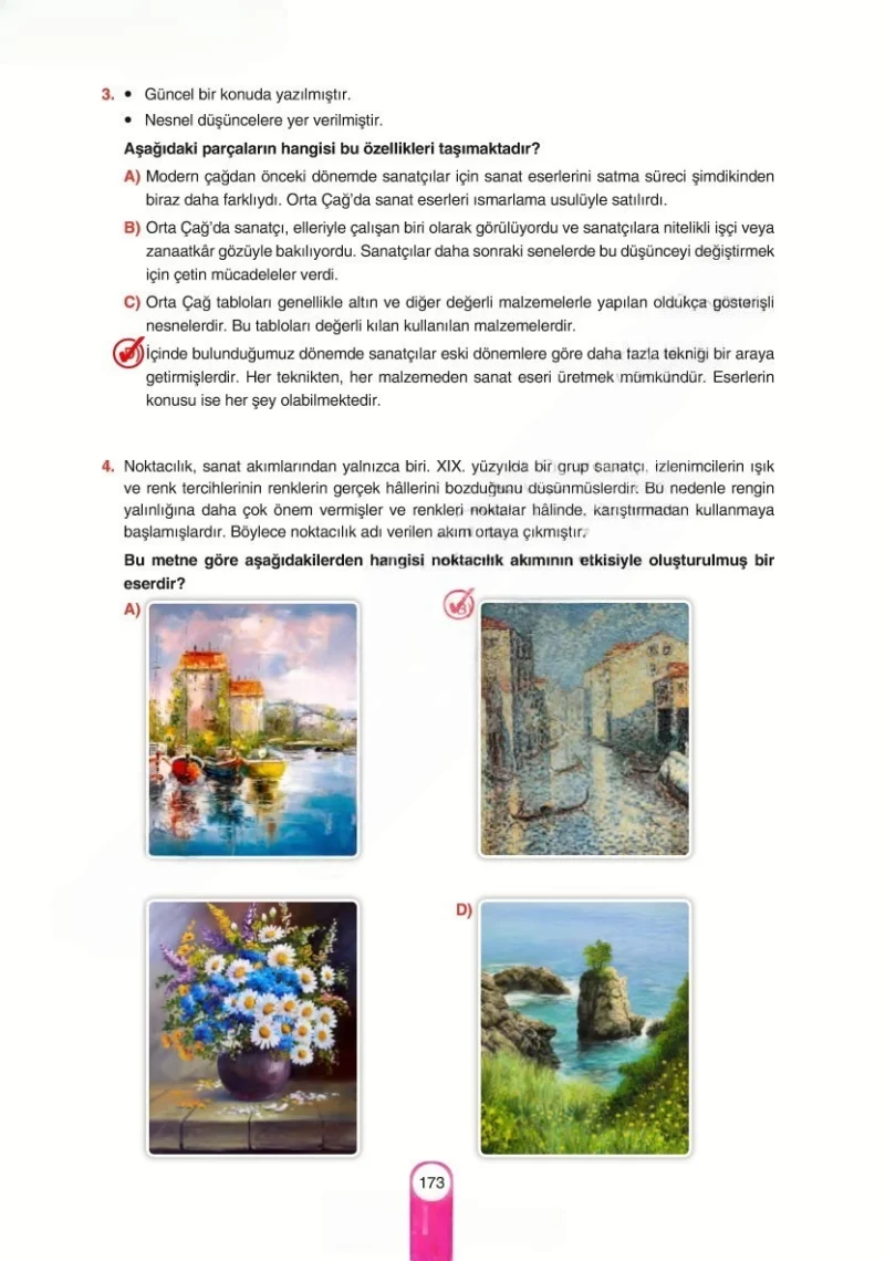 6. Sınıf Türkçe Ders Kitabı Cevapları Yıldırım Yayınları Sayfa 173 Çözüm Görseli